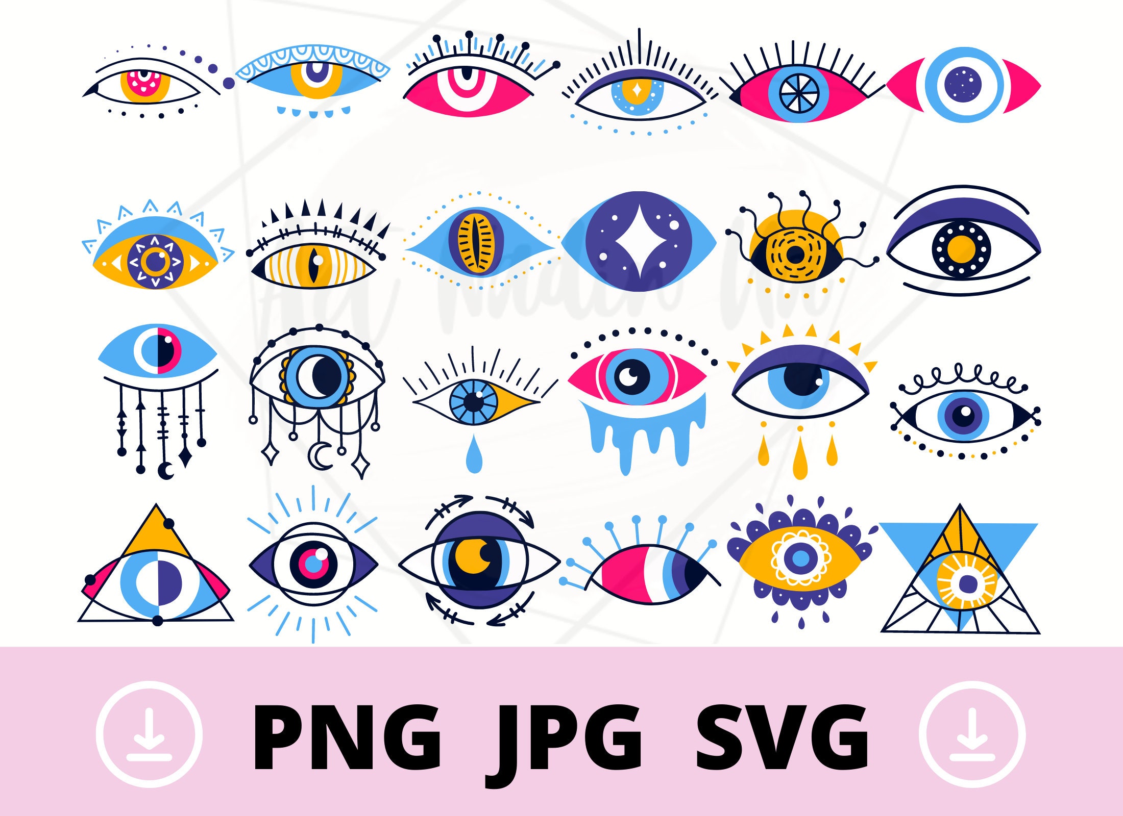 Evil Eye Svg Bundle, Turkish Eye Svg, Evil Eye Protection Svg, Png ...