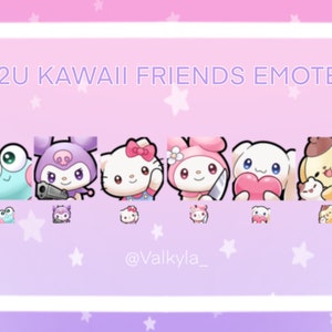 Twitch ストリーマー、Discord、YouTube 向けのかわいいぬいぐるみフレンズ エモート (6 個のかわいい/カワイイ エモート パック)