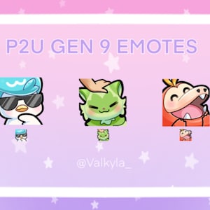 Scarlet Violet Starter-emotes voor Twitch Streamers, Discord, YouTube (3x Cute/Kawaii emote-pakket)