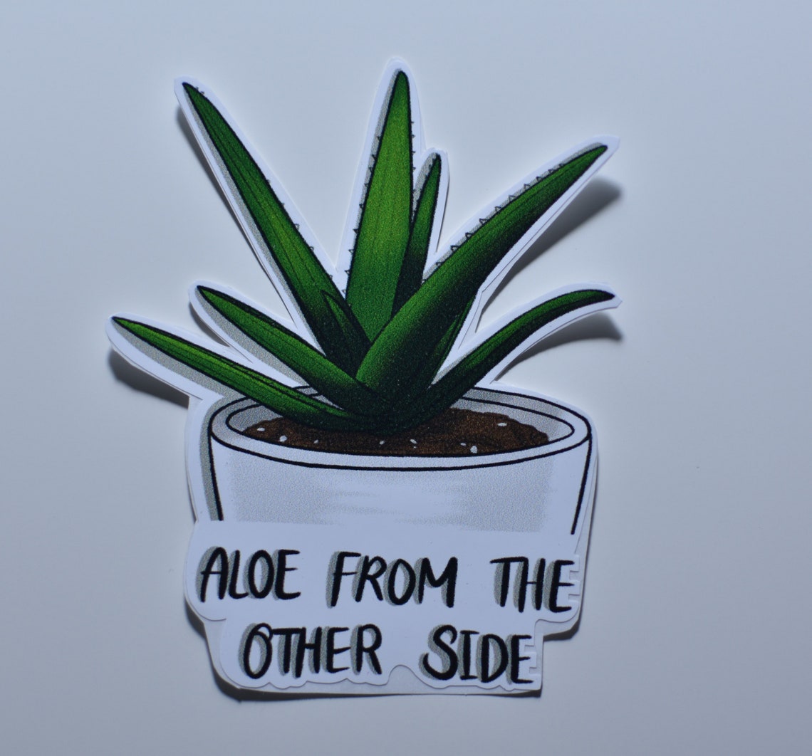 Sticker/ Plant/ Aloe Vera/ Quote/ Aloe Vera Plant/ Green/ Etsy