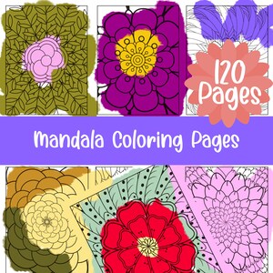 120 Mandala Designs: An Adult Coloring Book for Stress Relief and Relaxation (Instant Download PDF Edition)