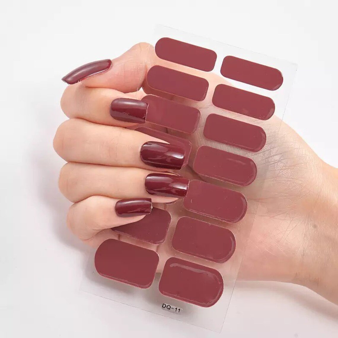 Press on nail polish strips