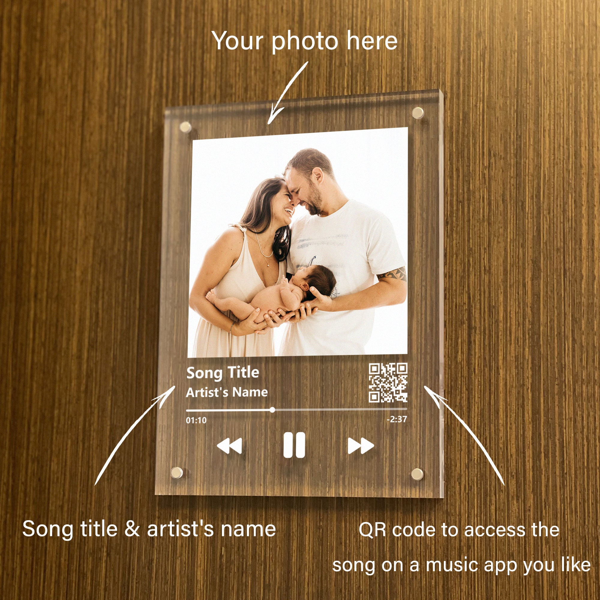 Custom music plaque Music and song album cover plaque Etsy