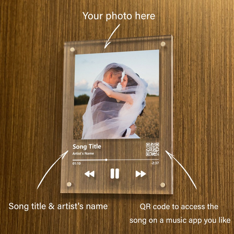 Custom music plaque Music and song album cover plaque Etsy