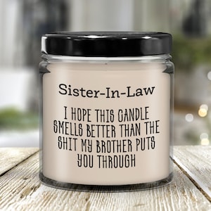 Regalo de cuñada vela divertida, regalo de despedida de soltera para cuñada, futuras ideas de regalos de cuñada, regalo de fiesta de boda de cuñada