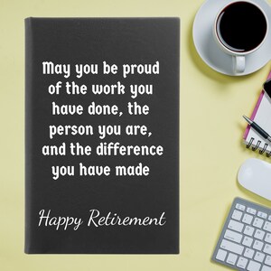 Retirement Journal, Retirement Gift for Women, Co-worker Farewell Gift, Retirement Gift Idea for Co-worker, Retiree Going Away Gift,