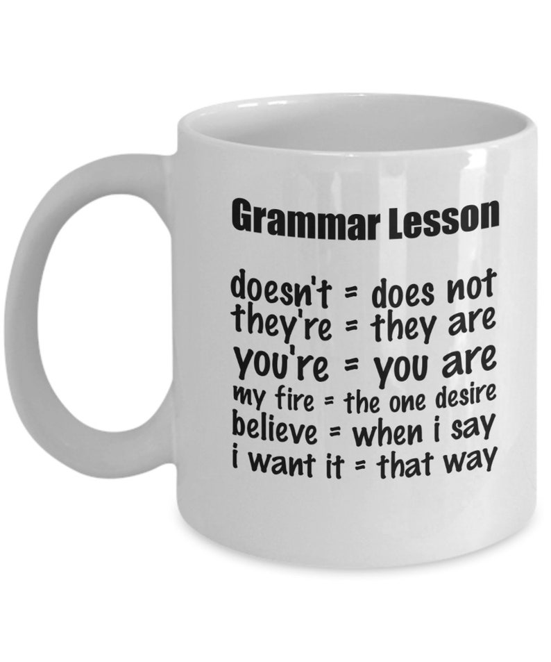 English Teacher Coffee Mug English Professor Gift Grammar Etsy