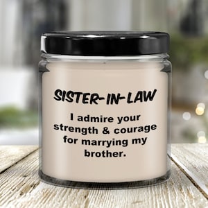 Regalo de cumpleaños de cuñada divertido, vela de cuñada con mensaje divertido, regalo de broma de Navidad para la hermana enamorada, regalo de futura cuñada