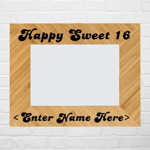 Sweet 16 Gift for Daughter, Personalized Wooden Picture Frame Birthday Gift for Teen Girl, 16th Birthday Present for Niece or Granddaughter