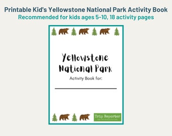 Yellowstone National Park Kid's Activity Book