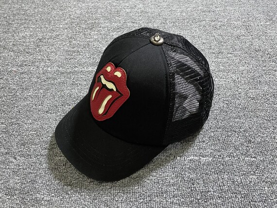 Trucker Hat Black \u0026 Tongue Leather Logo - Streetwear Inspired