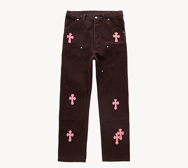 black chrome heart pants