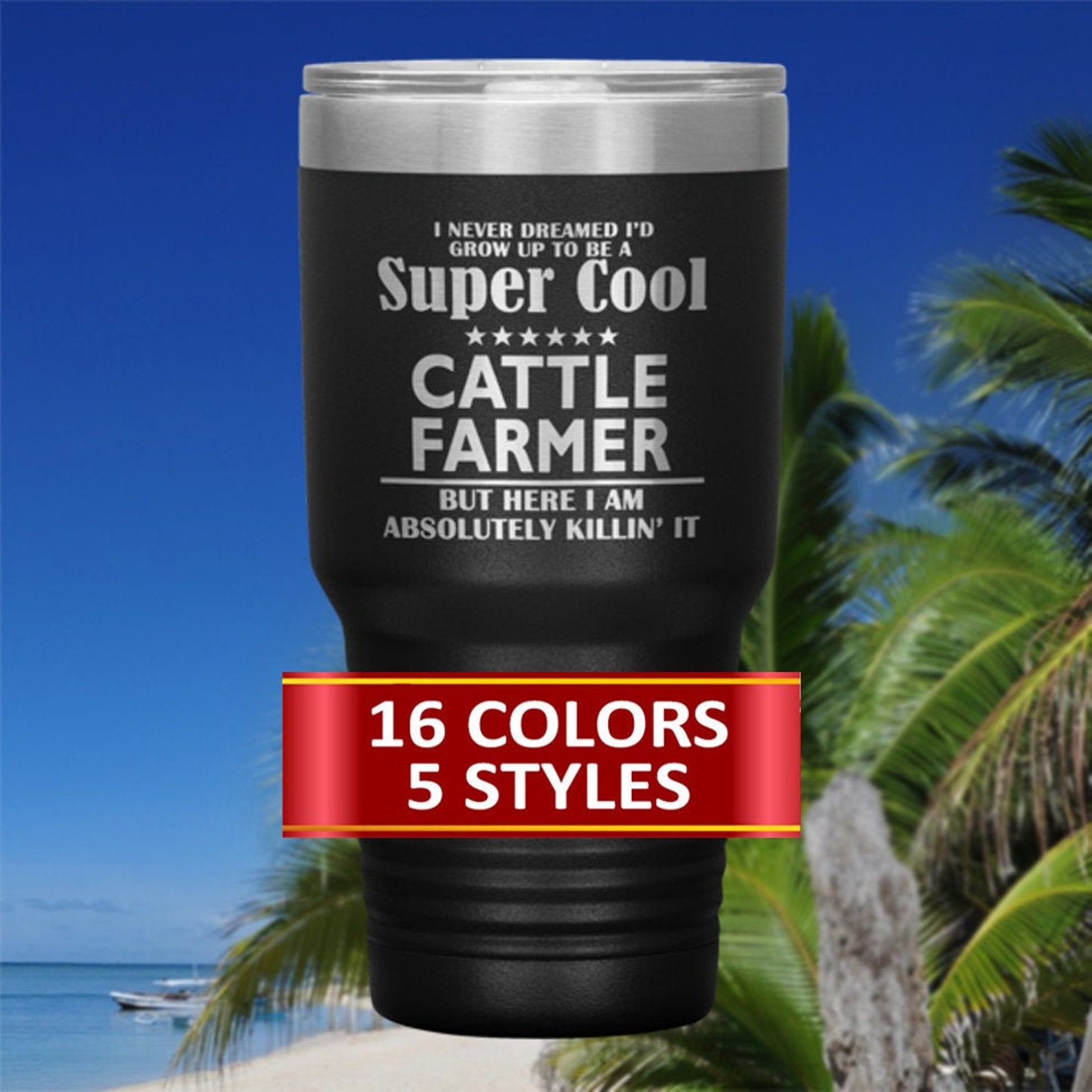 Cattle Farmer Travel Mugs Cattle Farmer Tumbler Gift for a Etsy