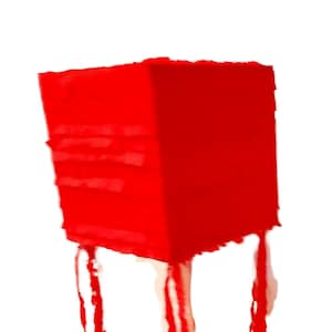 Red Cube Pinata Great to design your own Pinata Ready to Ship. Available as Whack Pinata image 1