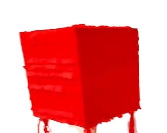 Red Cube Pinata Great to design your own Pinata! Ready to Ship. Available as Whack Pinata