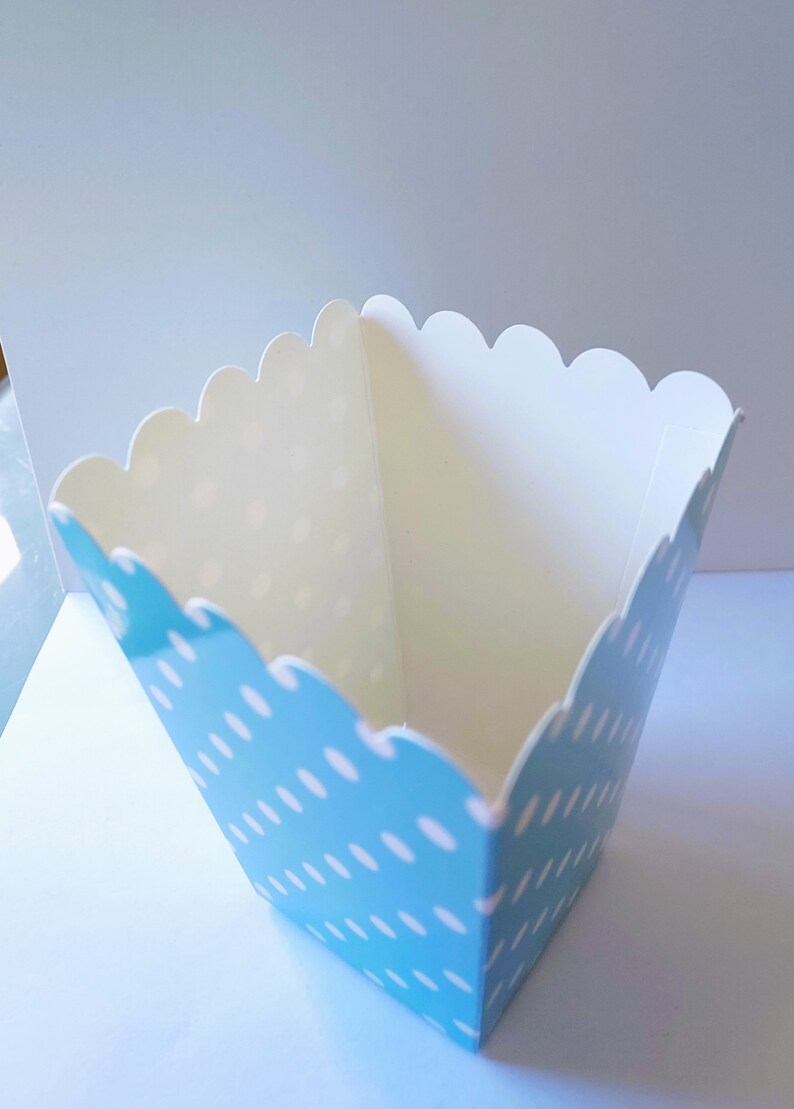 Blue Popcorn Box Party Favors Set of 12 Pcs for a Birthday Etsy