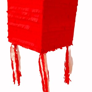 Red Cube Pinata Great to design your own Pinata Ready to Ship. Available as Whack Pinata image 4