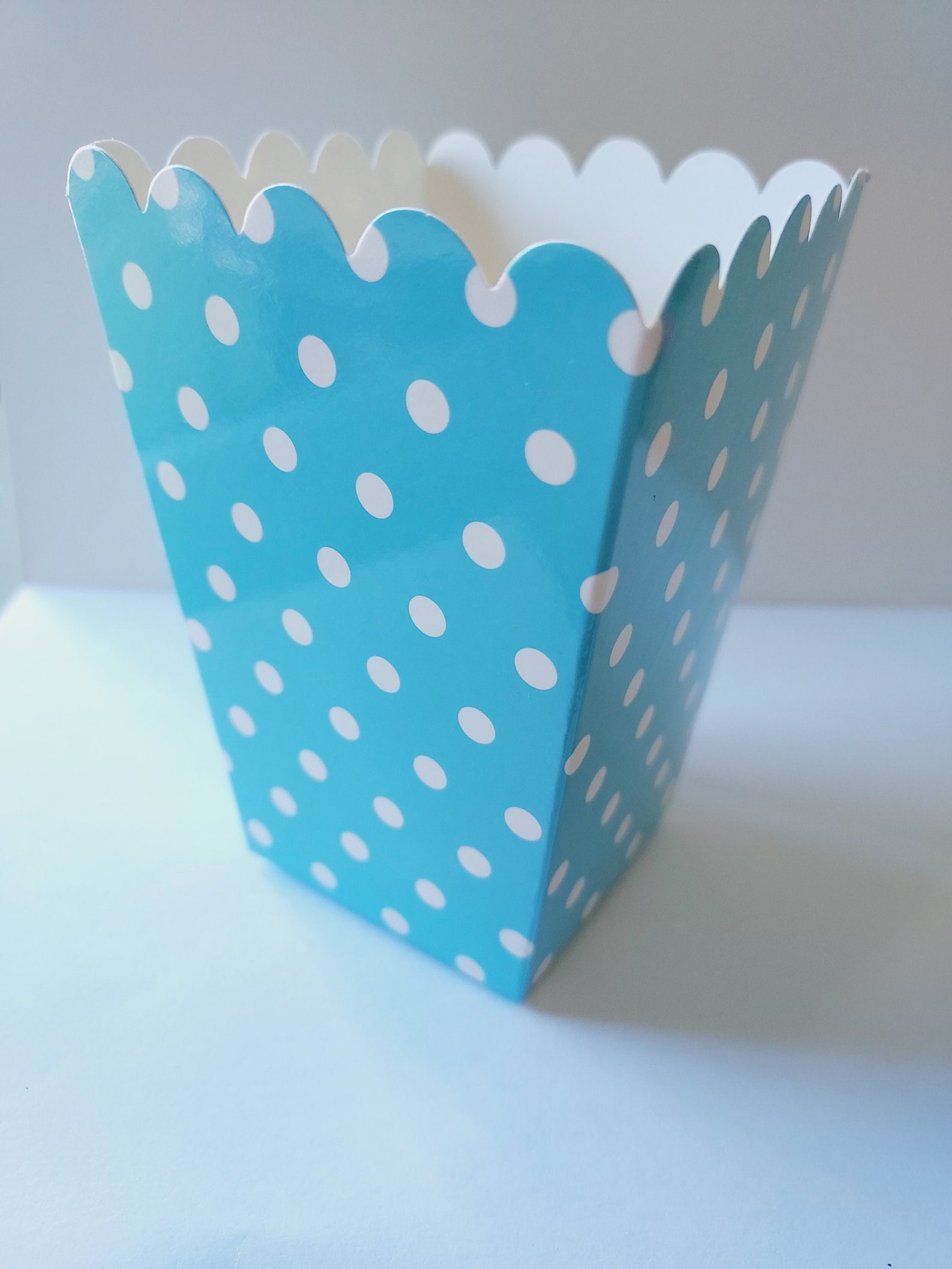 Blue Popcorn Box Party Favors Set of 12 Pcs for a Birthday Etsy