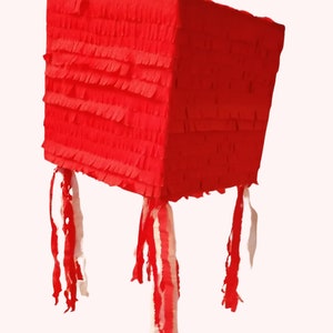 Red Cube Pinata Great to design your own Pinata Ready to Ship. Available as Whack Pinata image 6