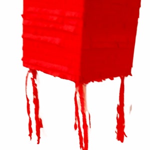 Red Cube Pinata Great to design your own Pinata Ready to Ship. Available as Whack Pinata image 3