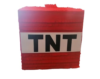 TNT Pinata-Red Cube Pinata Great to design your own Pinata- Game Theme Party