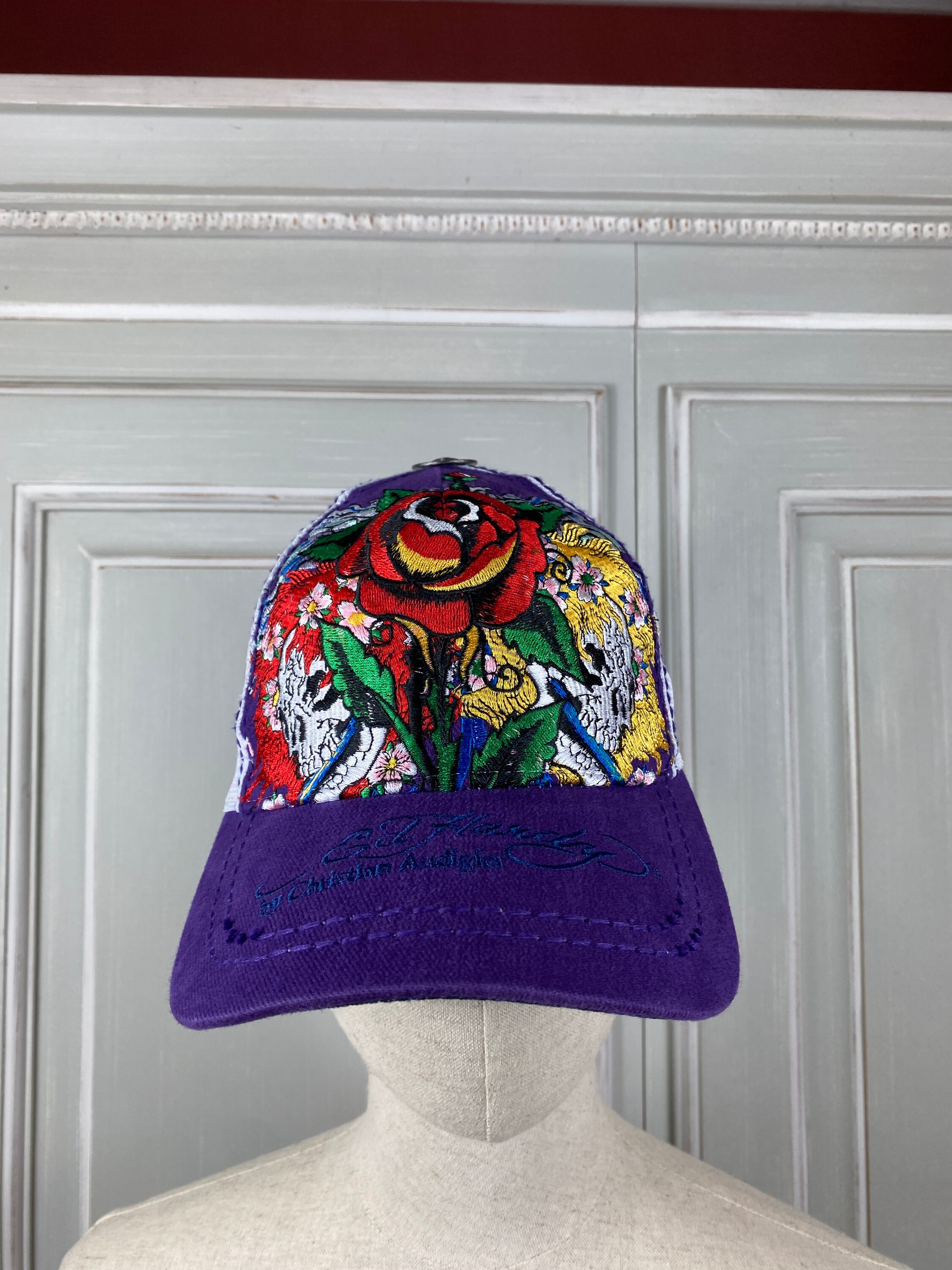Ed Hardy Rose Print Cap - Etsy