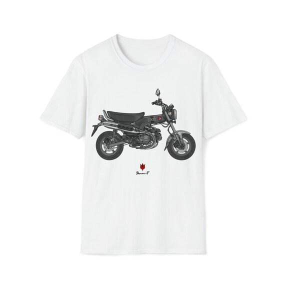 Tシャツ・カットソー HONDA MOTORCYCLE DAX 125 Short Sleeve Black Honda Dax ST125 Motorcycle T-shirt: Black Art Edition - Etsy