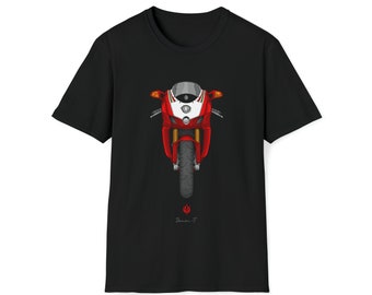 Ducati 999 Motorcycle T-Shirt: Red Art Edition