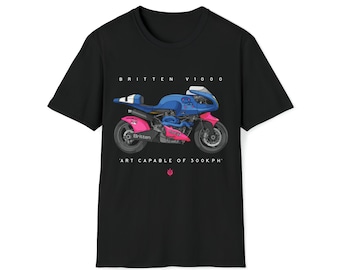 Britten V1000 Motorcycle T-Shirt: Art Capable of 300KPH Edition