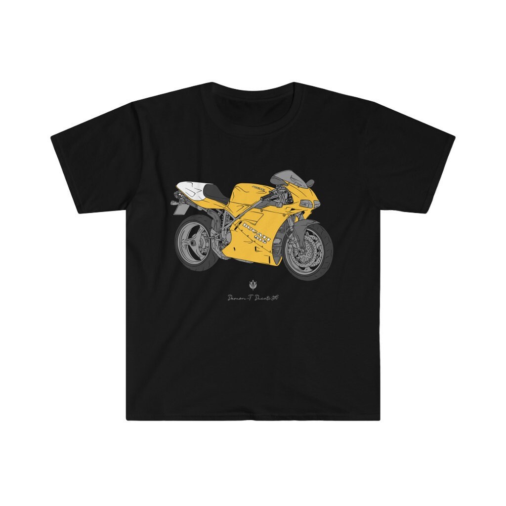 DUCATI MOTORCYCLE,YELLOW,BIKE FUN T SHIRT DUCATI MOTORCYCLE,YELLOW,BIKE FUN T SHIRT
