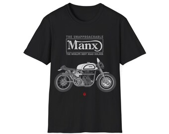 Manx TT Racer Vintage Motorcycle T-Shirt - Update