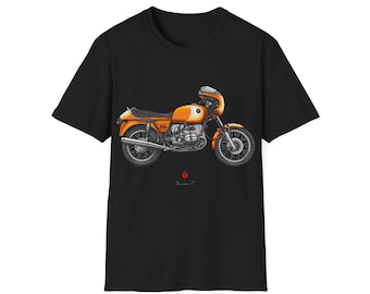 BMW R90S Motorcycle T-Shirt: Orange Paint
