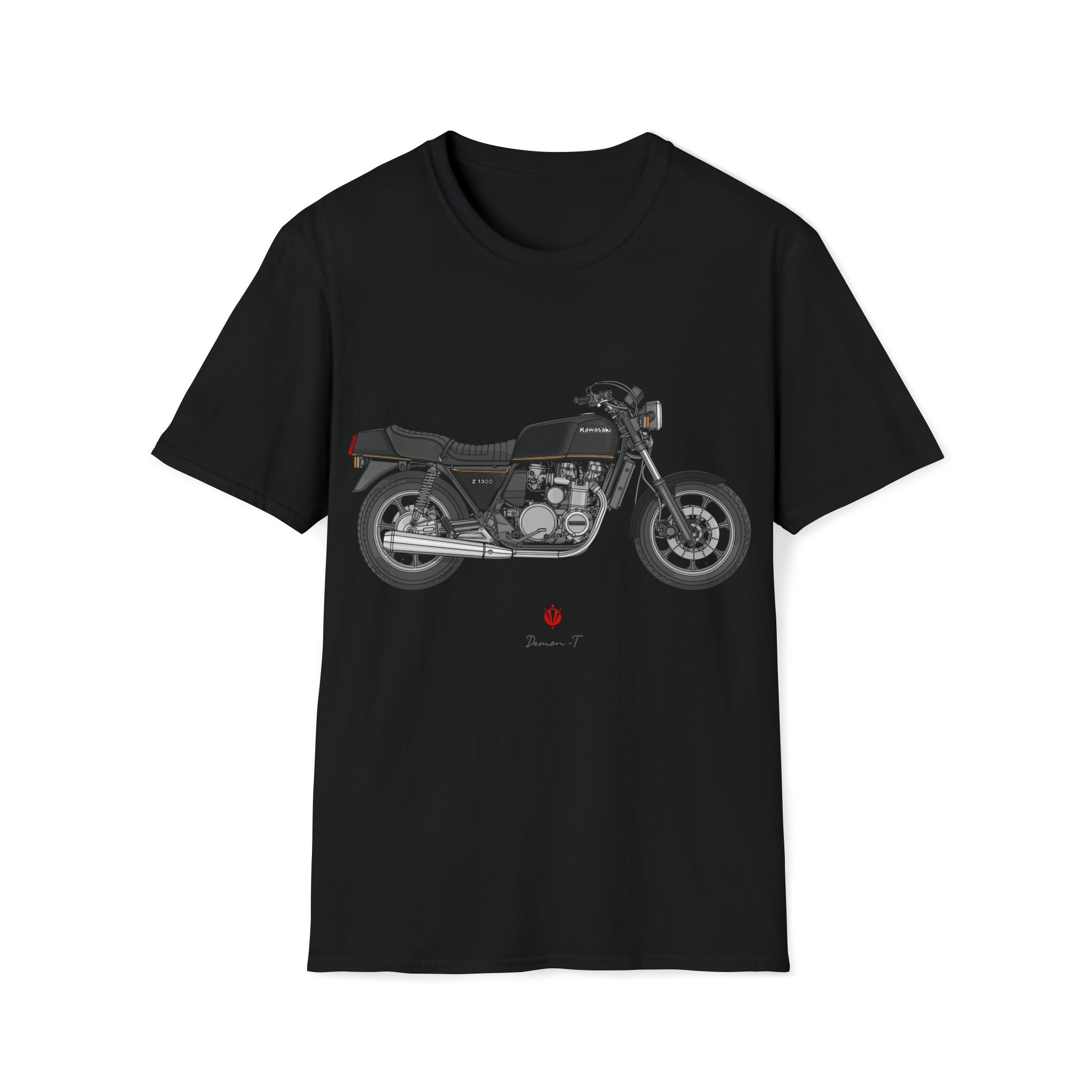 Kawasaki Z1300 Motorcycle T-shirt: Black Art Edition - Etsy