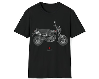Honda Dax ST125 Motorcycle T-Shirt: Black Art Edition