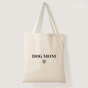 Sac en jute pour les propriétaires de chiens - sac 100% coton, sac en tissu peint à la main, cadeaux pour les propriétaires de chiens, sac fourre-tout pour les amoureux des chiens