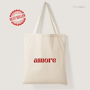 Hand-painted tote bag &quot;amore&quot;