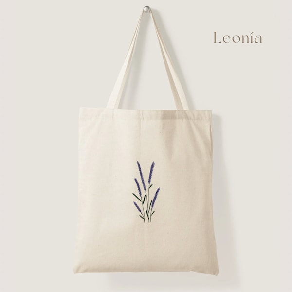 Hand-painted totebags "lavender"