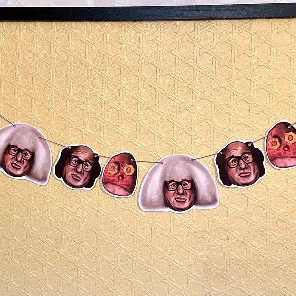 Danny Devito / Frank Reynolds Wimpelkette / Party Banner - Geburtstagsbanner Dekoration Zeichen Geburtstagsgirlande - Es ist immer sonnig in Philadelphia