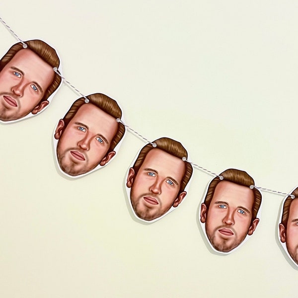 Harry Kane Party Bunting / Party Banner -  Birthday Banner Decoration Sign Birthday Garland - Football Spurs Tottenham World Cup