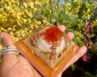 Quantum Vortex Medium Orgone Pyramid - "Radiant Sacral Fire"