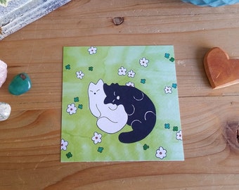 Mapa ilustrado - "Meli - Melo - Daisies" - Formato cuadrado