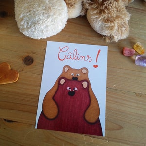 Carte illustrée - « Ours câlins » - A6