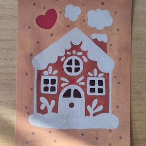 Carte illustrée - Maison de pain d'épices