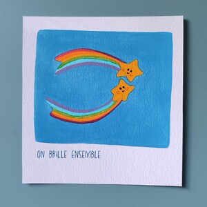 Carte illustrée - « On brille ensemble »