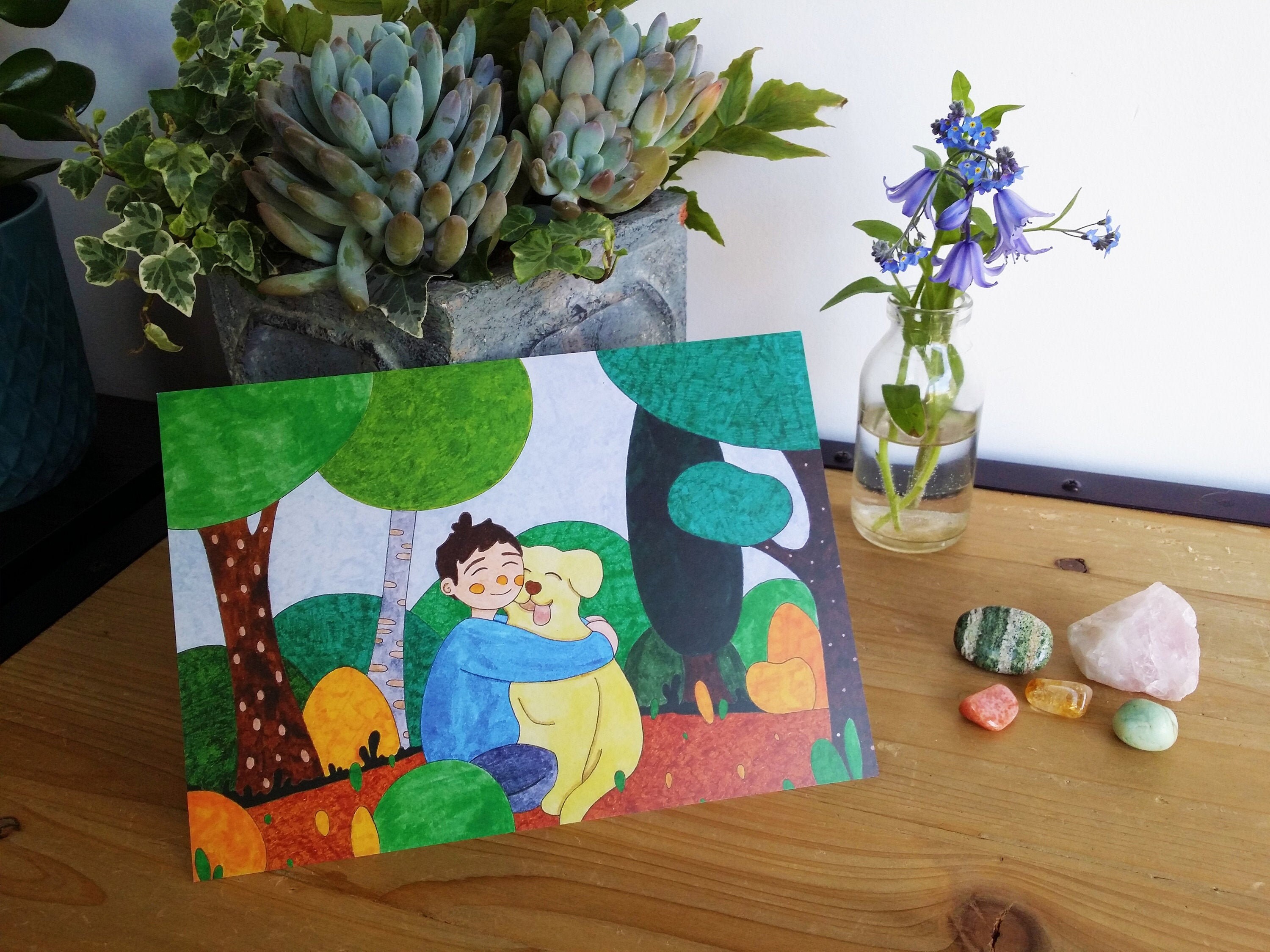 Grande Carte Illustrée - Mousse Des Bois A5