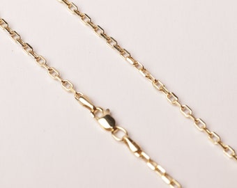 Catana In Oro Giallo 14K – Stile Cavo, Larghezza 2,3 Mm – Collana Moderna Per Ciondoli O Da Sola – Disponibile In 40,6, 55,9, 61 E 76,2 Cm – Confezione Regalo