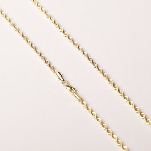 2,8 mm touwketting goud 14k, ketting met laagjes, uniseks