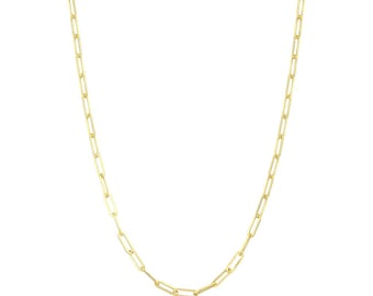 Halsband med gem och länk i massivt 14k guld, 3,2 mm