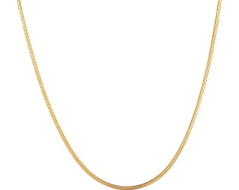 2,4 mm runt ormhalsband Halsband i massivt 14k äkta guld med ormhalsband 16 18 20 22 24 tum
