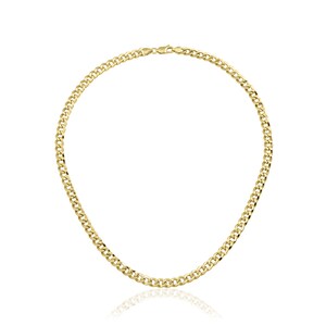 14k Solid Yellow Gold Miami Cuban Link Chain Necklace 4mm Gold Curb Chain